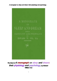     ɸ   . The Book of A monograph on sleep and dream: the